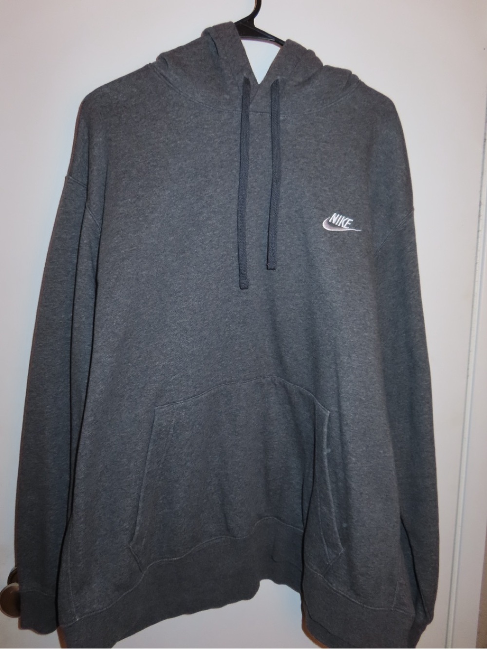 Nike Charcoal Gray Pullover Hoodie with Small Chest Swoosh